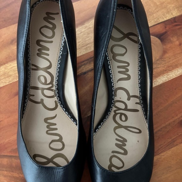 Sam Edelman Black Leather Heels (Size 7) - Picture 1 of 6